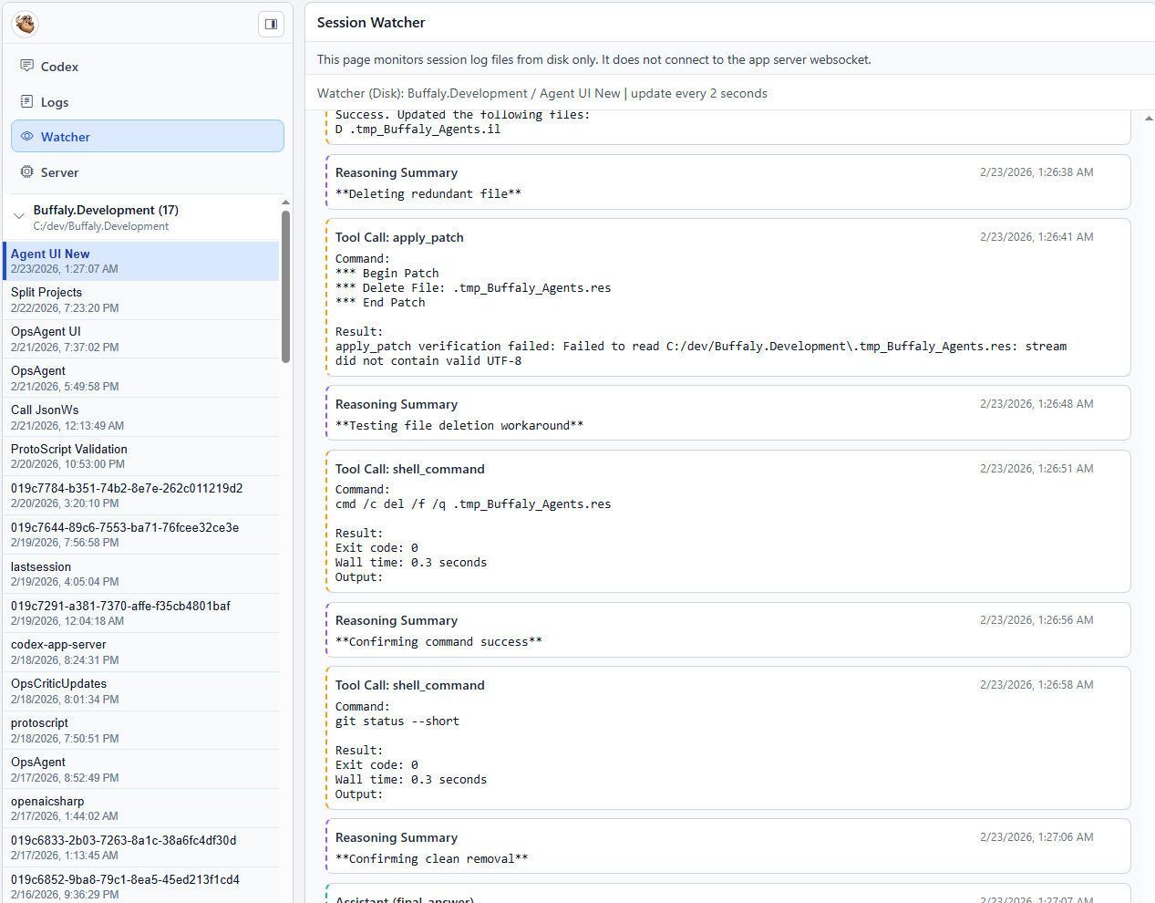 Session Over Embed CodexEmbedded - Buffaly
